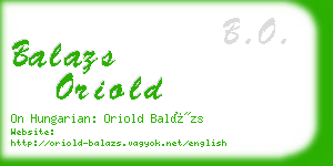 balazs oriold business card